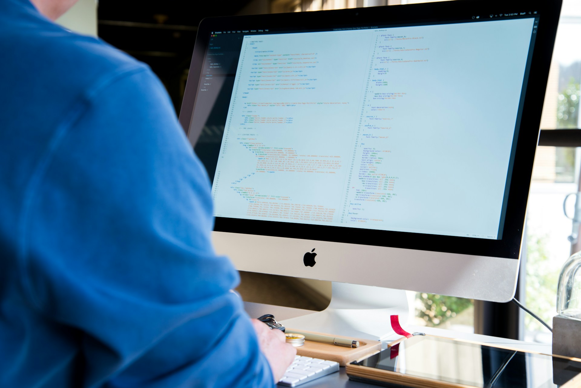 Image of computer showing code